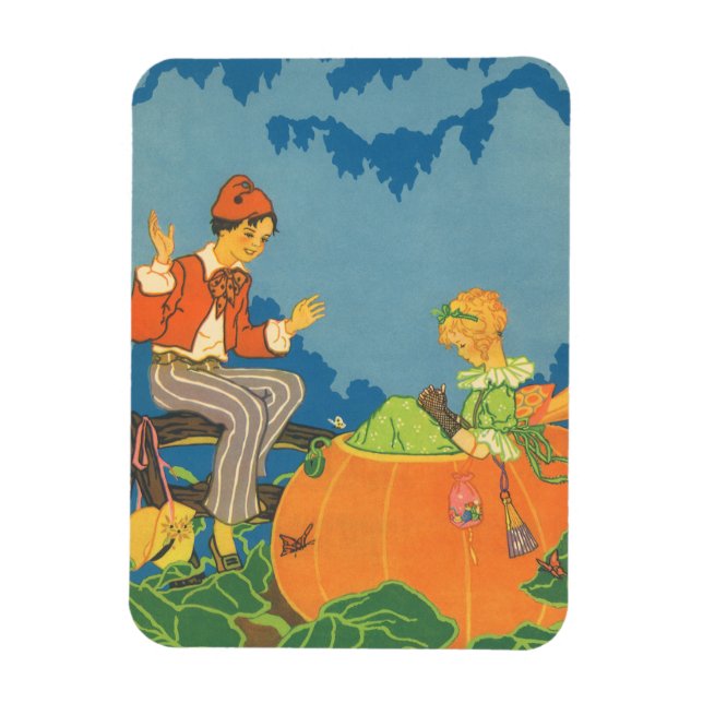 Ímã Peter Peter Pumpkin Eater, Vintage Nursery Rhyme (Vertical)