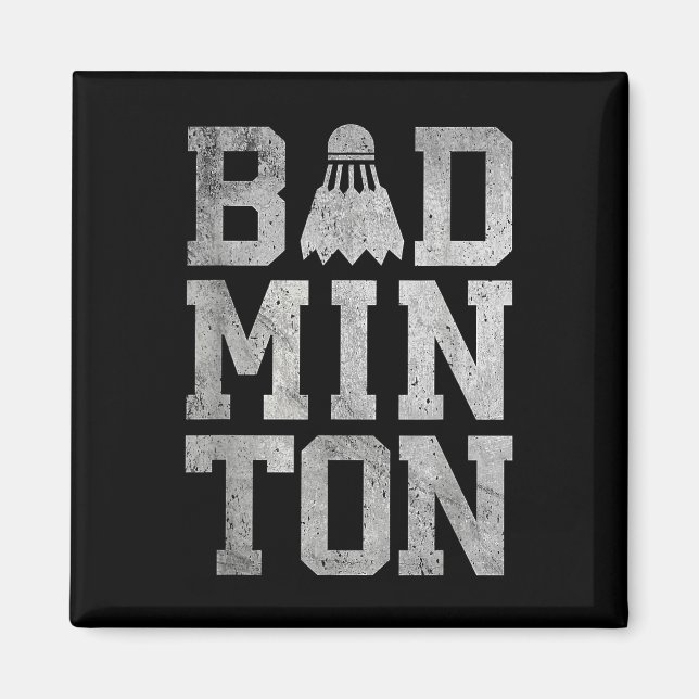 Imã Petiscos De Badminton Shuttle Jogadores De Badmint (Frente)