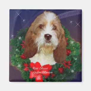 Imã Petit Basset Griffon Vendeen presentes de Natal