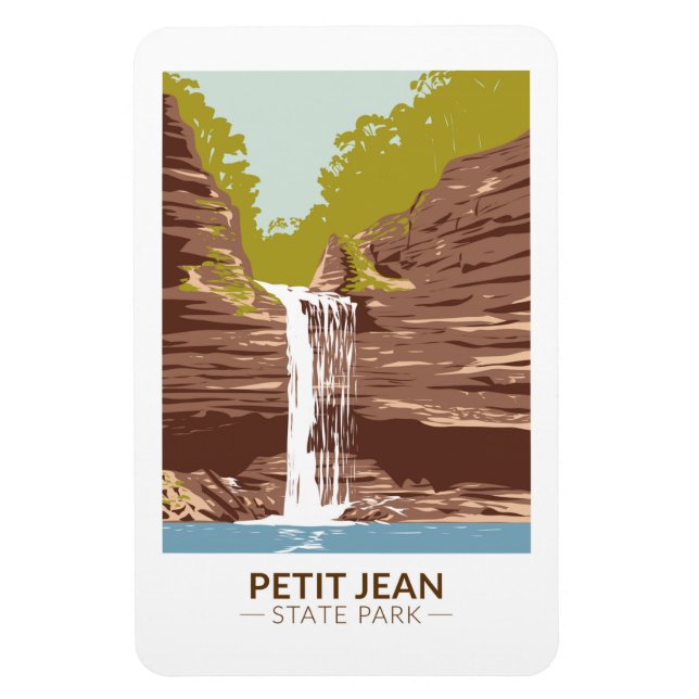 Ímã Petit Jean State Park Arkansas Vintage (Vertical)