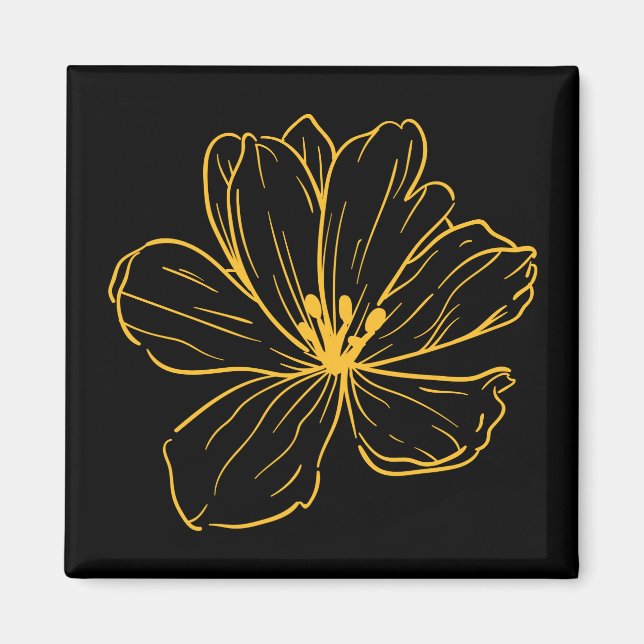 Imã Petite fleur jaune - Kook Art (Frente)