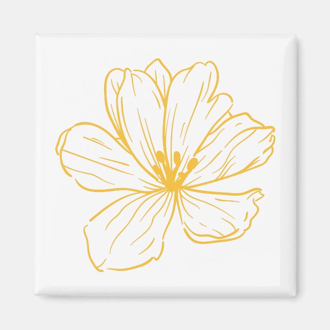 Imã Petite fleur jaune - Kook Art (Frente)