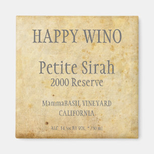 Imã Petite Sirah Label Magnet