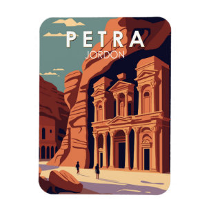 Ímã Petra Jordan Viagem Art Vintage