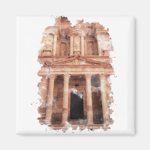 Imã Petra Jordan Watercolor Art