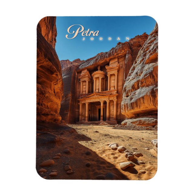 Ímã Petra, Jordânia: Templo Vermelho Icônico (Vertical)