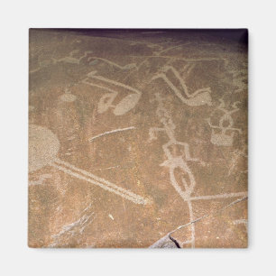 Imã Petroglyph cinzelado que descreve figuras