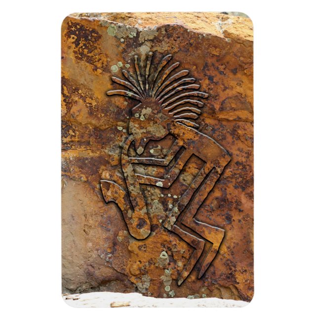 Ímã Petroglyph do jogador de Kokopelli Saxaphone (Vertical)