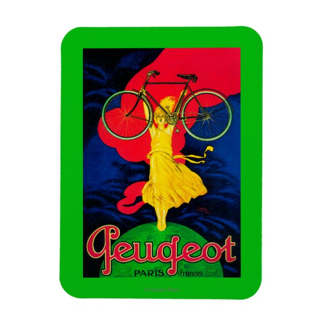 Ímã Peugeot Bicycle Vintage PosterEurope (Vertical)