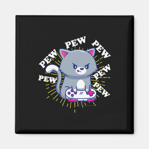 Imã Pew Pew Pew Gatinho Bonito Fone de Ouvido Gamer Ga