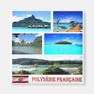 Imã PF - Polinésia Francesa - colagem do mosaico