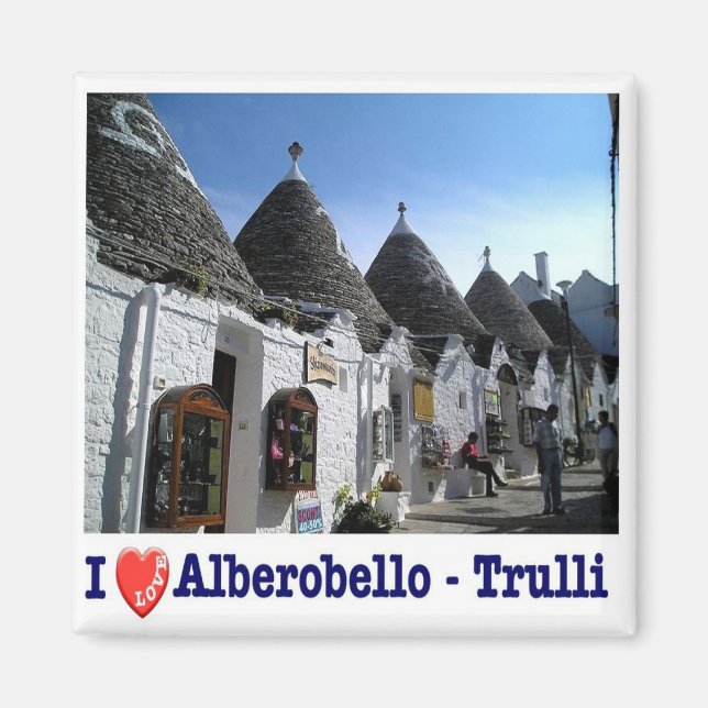 Imã PGL024 ALBEROBELLO, TRULLI, Apúlia, Fecho (Frente)