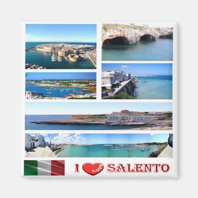 Imã PGL025 SALENTO I Love, Apúlia, Itália, Fridge (Frente)