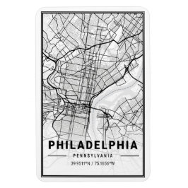 Ímã Philadelphia Pennsylvania EUA - Mapa da Cidade do