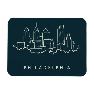 Ímã Philadelphia Pennsylvania Skyline