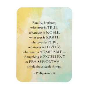 Ímã Philippians 4:8 O que quer que seja verdade,