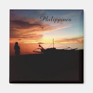 Imã Philippines Sunset by the Sea - Magnet