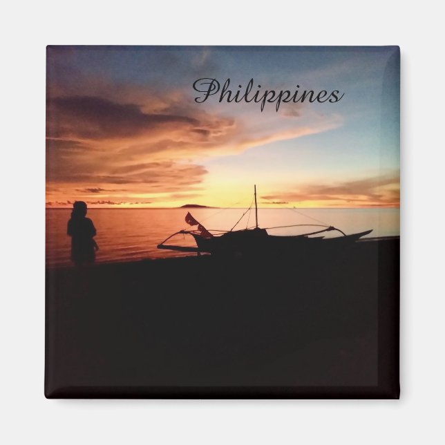 Imã Philippines Sunset by the Sea - Magnet (Frente)