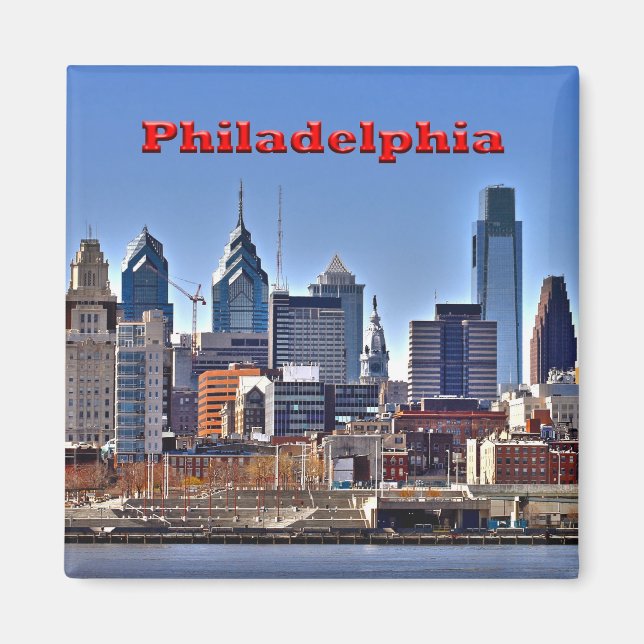 Imã Philly Skyline HDR Magnet (Frente)