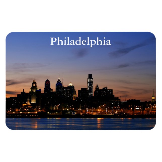 ímã Philly Sunset Skyline Premium (Horizontal)