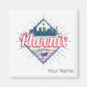 Imã Phoenix Arizona EUA Skyline Vintage EUA