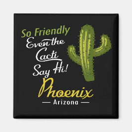 Imã Phoenix Cactus Funny Retro