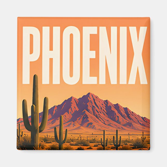 Imã Phoenix Camelback Mountain Deserto  (Frente)
