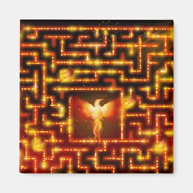 Imã Phoenix Fiery Maze Magnet (Frente)