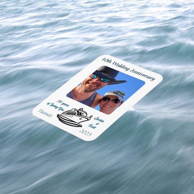 Ímã PHOTO Cruise de Aniversário de Casamento PERSONALI (Criador carregado)
