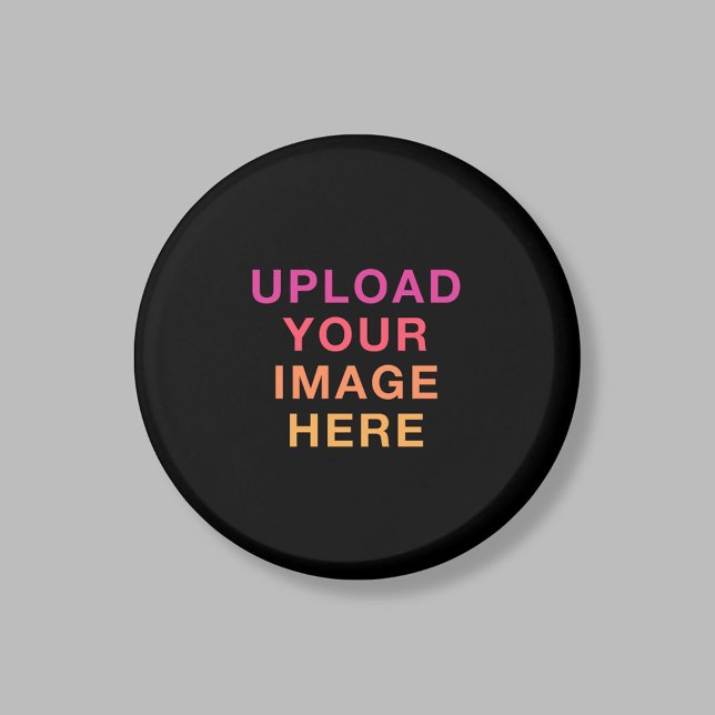 Imã Photo Logo Business Simple Template Black (Criador carregado)