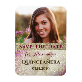 Ímã Photo Quinceanera Birthday Save The Date