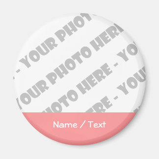 Imã Photo & Text Round Magnet - Create Your Own