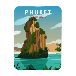 Ímã Phuket Tailândia Retro