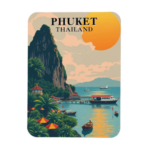 Ímã Phuket Thailand Beach Viagem Souvenir Magnet