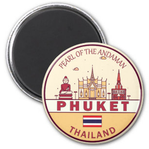 Imã Phuket Thailand City Skyline Emblem