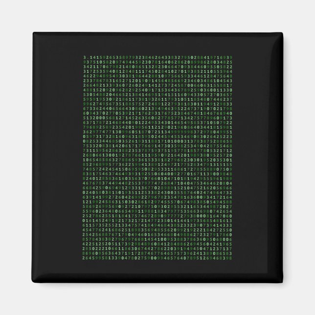 Imã Pi 2025 Digits Matrix Legal Design Para Matemática (Frente)