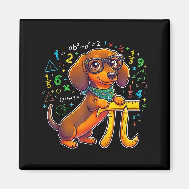 Imã Pi Dachshund Matemática Pi Matemática Pi Dia Simbó (Frente)