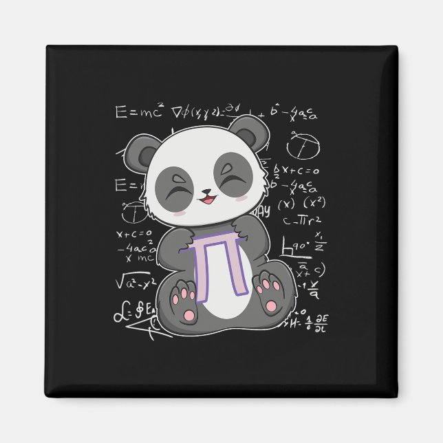 Imã Pi Day 3.14159 Algebra Matheme Anime Panda Bear (Frente)
