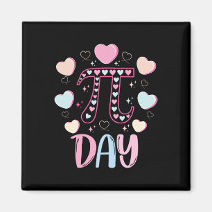 Imã Pi Day 3.14 Pi Símbolo Funny Pi Day Candy Heart Ma