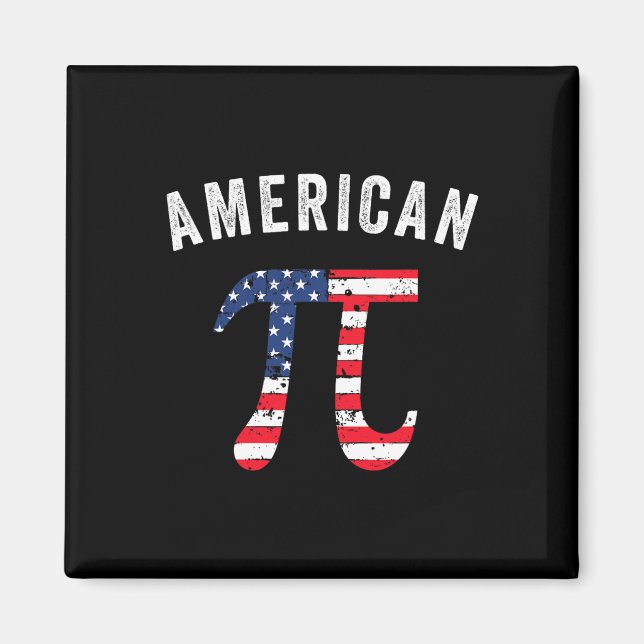 Imã Pi Day American Flag Patriotic Math Nerd 3.14 de j (Frente)