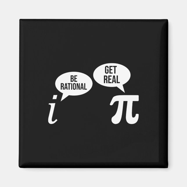 Imã Pi Day Be Rational Get Real Funny Math Equação Te (Frente)
