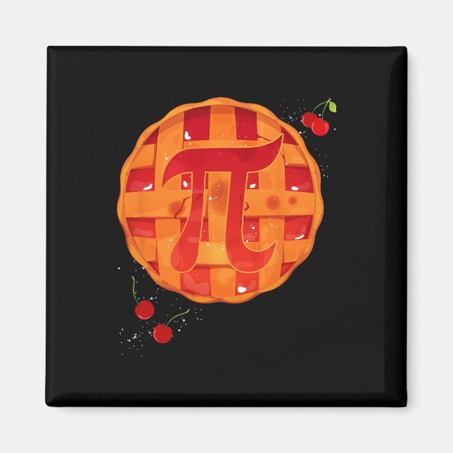 Imã Pi Day Cherry Pie Math Professor Engraçado Ação de (Frente)