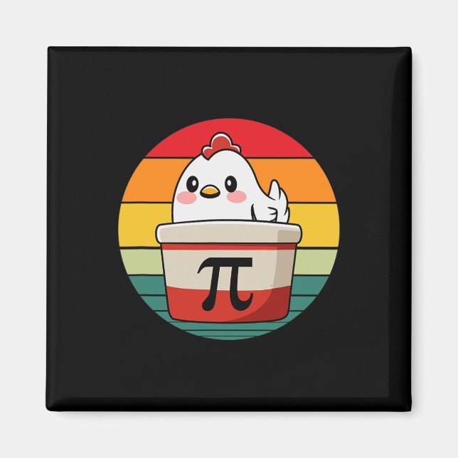 Imã Pi Day Chicken Pote Pie Engraçado Professor Nerd G (Frente)