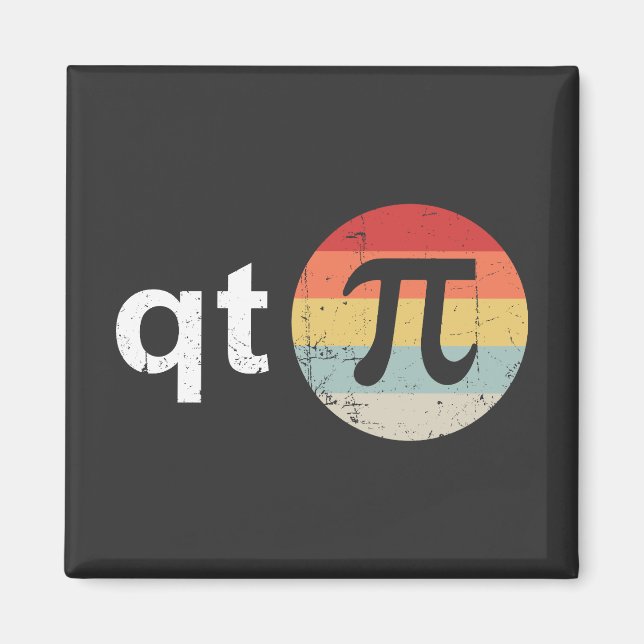 Imã Pi Day Cutie Pi Feliz (Frente)