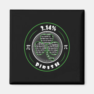 Imã Pi Day Irish Shamrock Clover Pirish Math Lover Gee