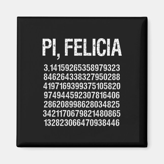 Imã Pi Felicia Happy Pi Day (Frente)