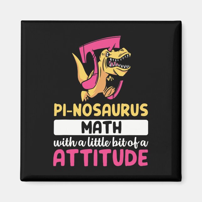 Imã Pi Math Mathematics Dinosaur Dino Pi Day  (Frente)