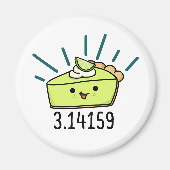 Imã Pi Numero Matemático Pie Pun Engraçado (Frente)