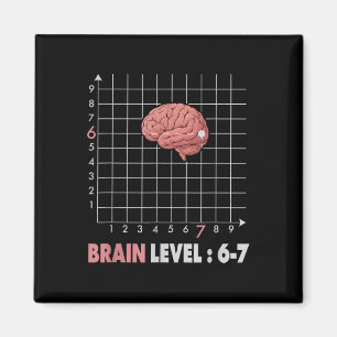 Imã Piada 67 Meme Matemática Seis Sete Professor Brain