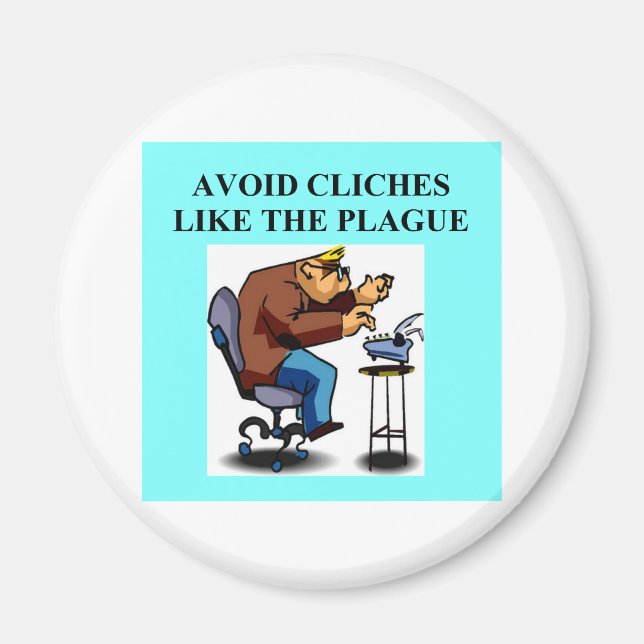 Imã Piada CLICHE para escritores e autores (Frente)